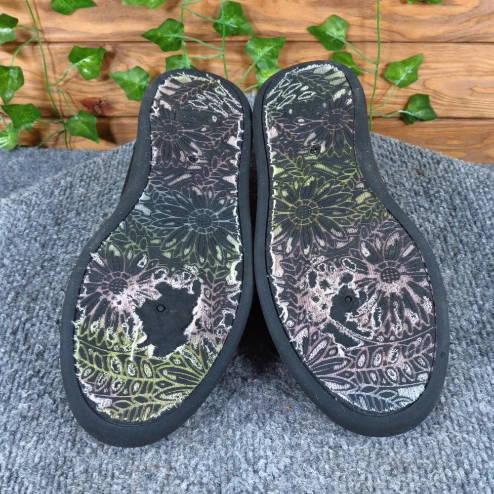 Skechers BOBS B Cute Women Slip On Sneaker 7.5 Walking Comfort Black Canvas